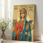Saint Irene the Great Martyr Icon Wall Art, Courage and Martyrdom Gift Orthodox Decor