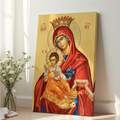 Mother of God Queen of Heaven Orthodox Icon Print, Marian Home Blessing