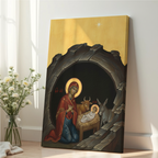 Nativity Orthodox Icon Print, Christmas Gift, New Baby Gift, Sacred Home Decor