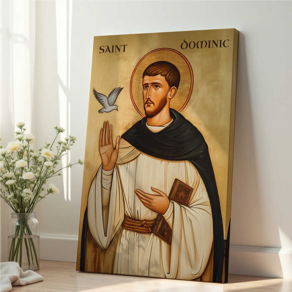 Saint Dominic Icon Print, Preacher Gift Orthodox Wall Art, Holygraceart