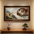 The Creation of Adam Panoramic Wall Art - Michelangelo Sistine Chapel Canvas Print - Large Renaissance Masterpiece