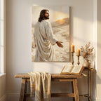Jesus Reaching Out Oil Painting, Christian Wall Art, Modern Religious Decor, Christ Poster Print