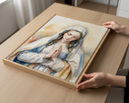 Virgin Mary Prayer Wall Art, Marian Devotion Gift, Catholic Home Decor, Holygraceart