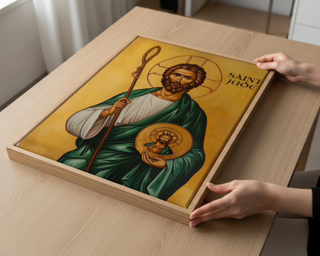 Saint Jude the Apostle Icon Wall Art, Patron of Hope Gift Orthodox Decor, Holygraceart