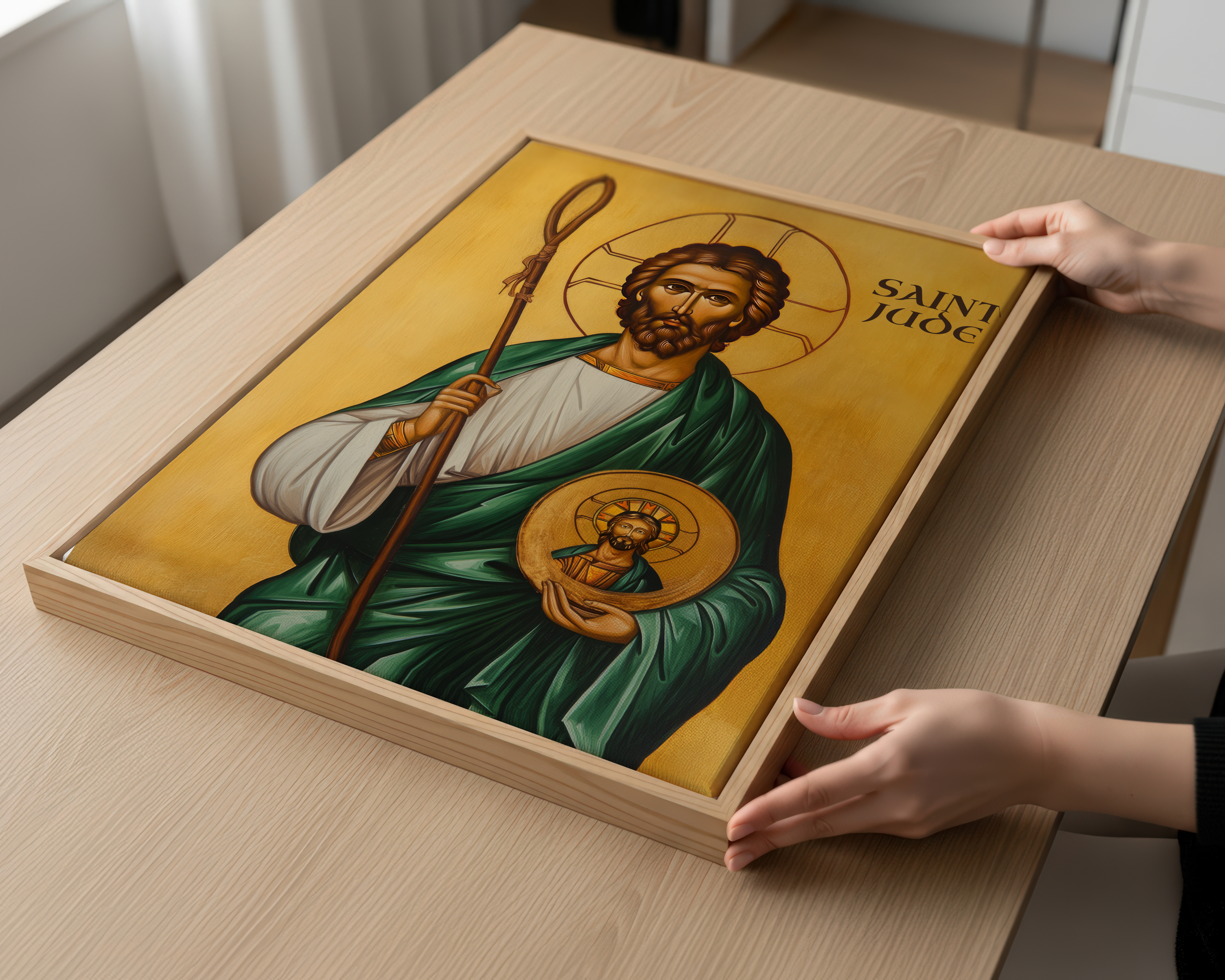 Saint Jude the Apostle Icon Wall Art, Patron of Hope Gift Orthodox Decor, Holygraceart