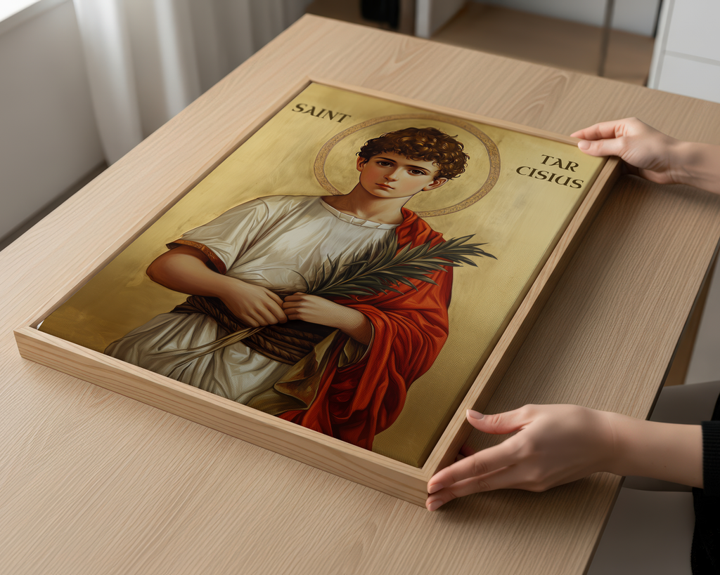 Saint Tarcisius Icon Print, Altar Server Gift, Orthodox Sacred Wall Art, Holygraceart