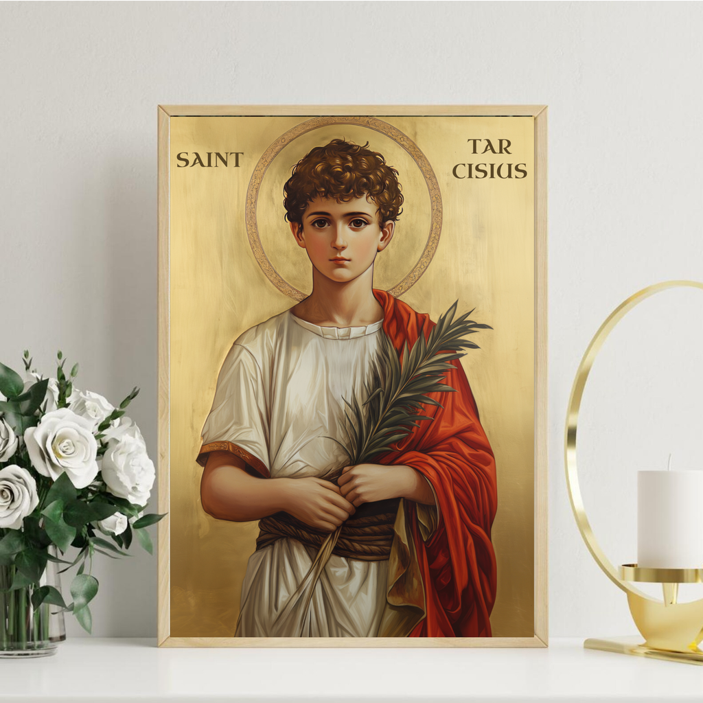 Saint Tarcisius Icon Print, Altar Server Gift, Orthodox Sacred Wall Art, Holygraceart