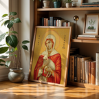 Saint Agnes of Rome Icon Print, Young Faith Gift Orthodox Art, Holygraceart