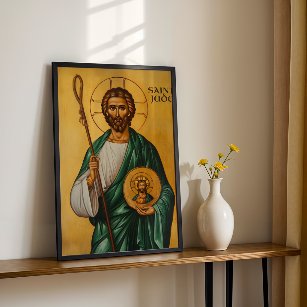 Saint Jude the Apostle Icon Wall Art, Patron of Hope Gift Orthodox Decor, Holygraceart