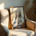 Virgin Mary Prayer Wall Art, Marian Devotion Gift, Catholic Home Decor, Holygraceart