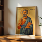 Saint Peter the Apostle Icon Wall Art, Church Leader Gift Orthodox Decor, Holygraceart