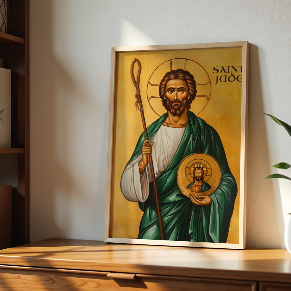 Saint Jude the Apostle Icon Wall Art, Patron of Hope Gift Orthodox Decor, Holygraceart