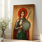 Saint Joan of Arc Icon Wall Art, Courage and Victory Gift for Christian Women, Holygraceart