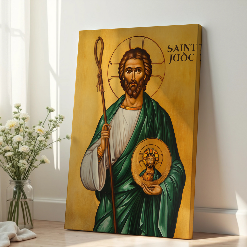 Saint Jude the Apostle Icon Wall Art, Patron of Hope Gift Orthodox Decor, Holygraceart
