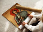 Saint Joan of Arc Icon Wall Art, Courage and Victory Gift for Christian Women, Holygraceart