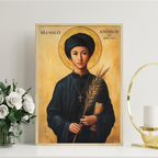 Blessed Andrew of Phu Yen Icon Print, Youth Faith Gift, Byzantine Wall Art