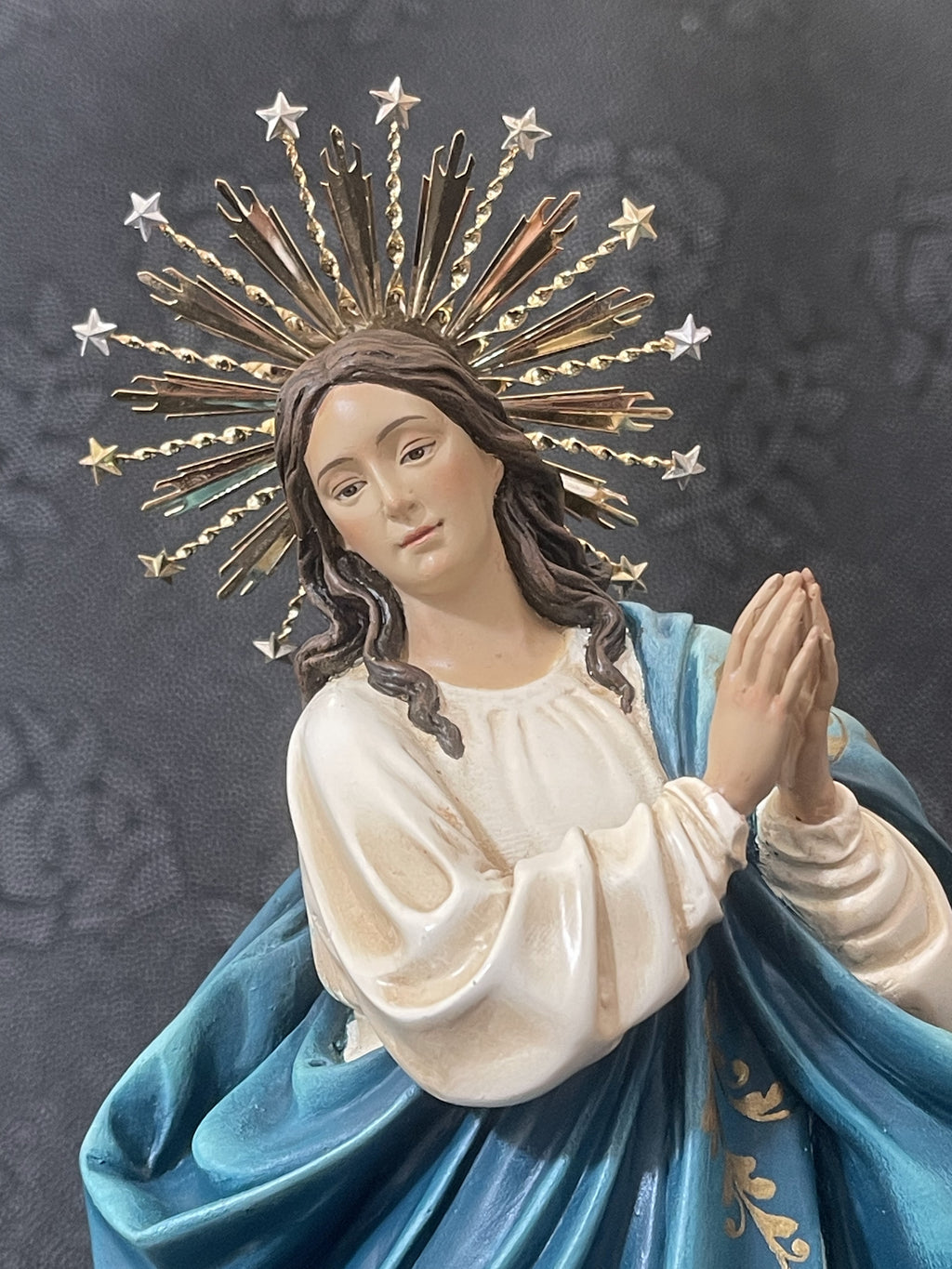 Immaculate Conception Mary Statue, Hand-Painted Catholic Gift, Home Altar Decor