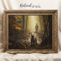 Lost Lamb Canvas Art: Jesus, Good Shepherd, Forest Light