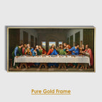 Last Supper Canvas Painting, Leonardo Da Vinci Inspired Christian Home Decor