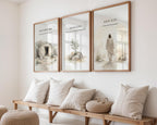 Set of 3 Bible Verse Canvas Prints, Matthew, Isaiah, John Scriptures