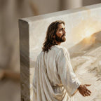 Jesus Reaching Out Oil Painting, Christian Wall Art, Modern Religious Decor, Christ Poster Print