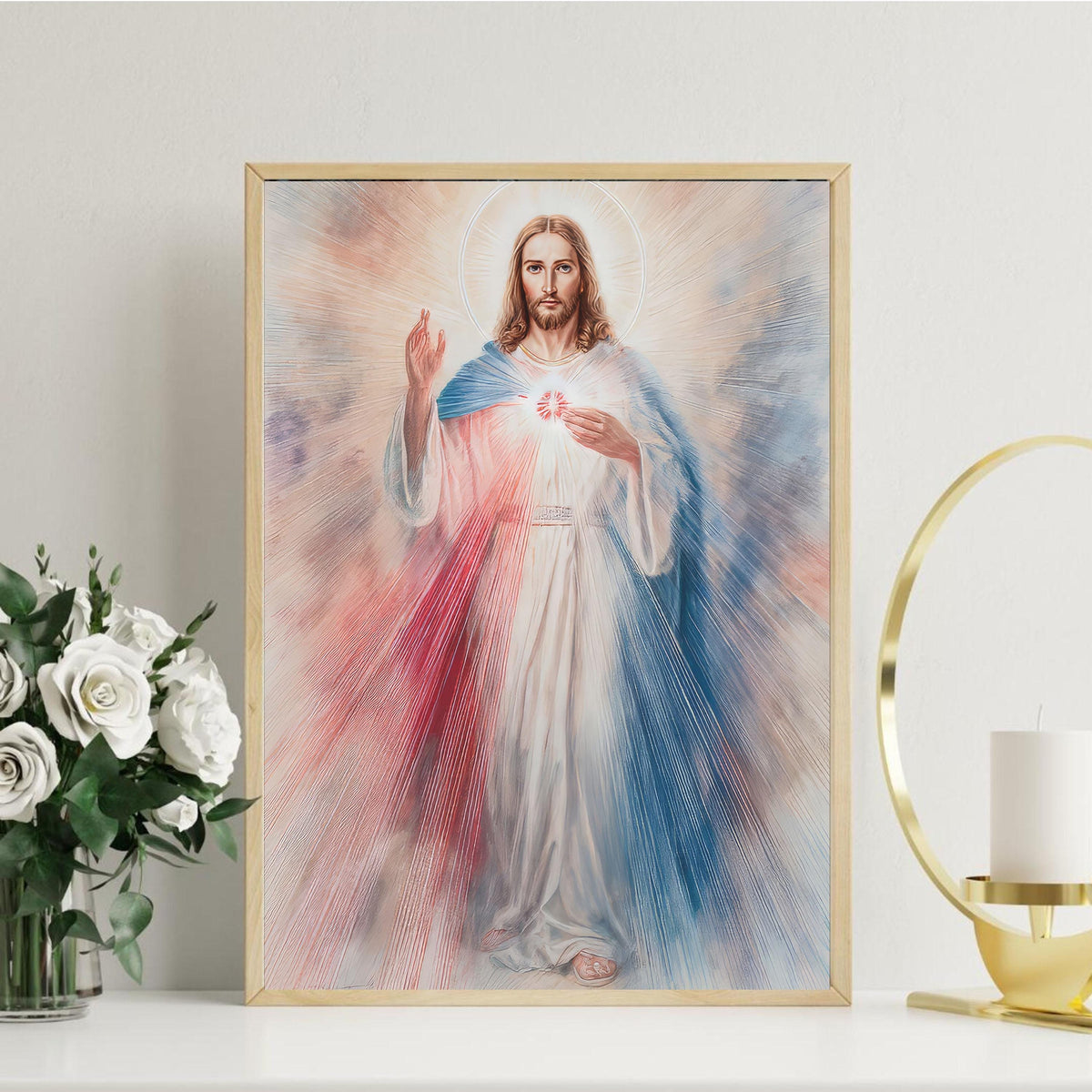 Divine Mercy of Jesus Art Print: Catholic Home Decor