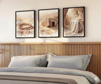 Christian Easter Wall Art Set, Crown of Thorns Empty Tomb Watercolor Prints