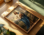 Good Shepherd Jesus Canvas Print, Christ Lamb Painting, Religious Home Decor Poster