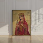 Saint Matilda Icon Wall Art, Christian Mother Gift Byzantine Decor, Holygraceart