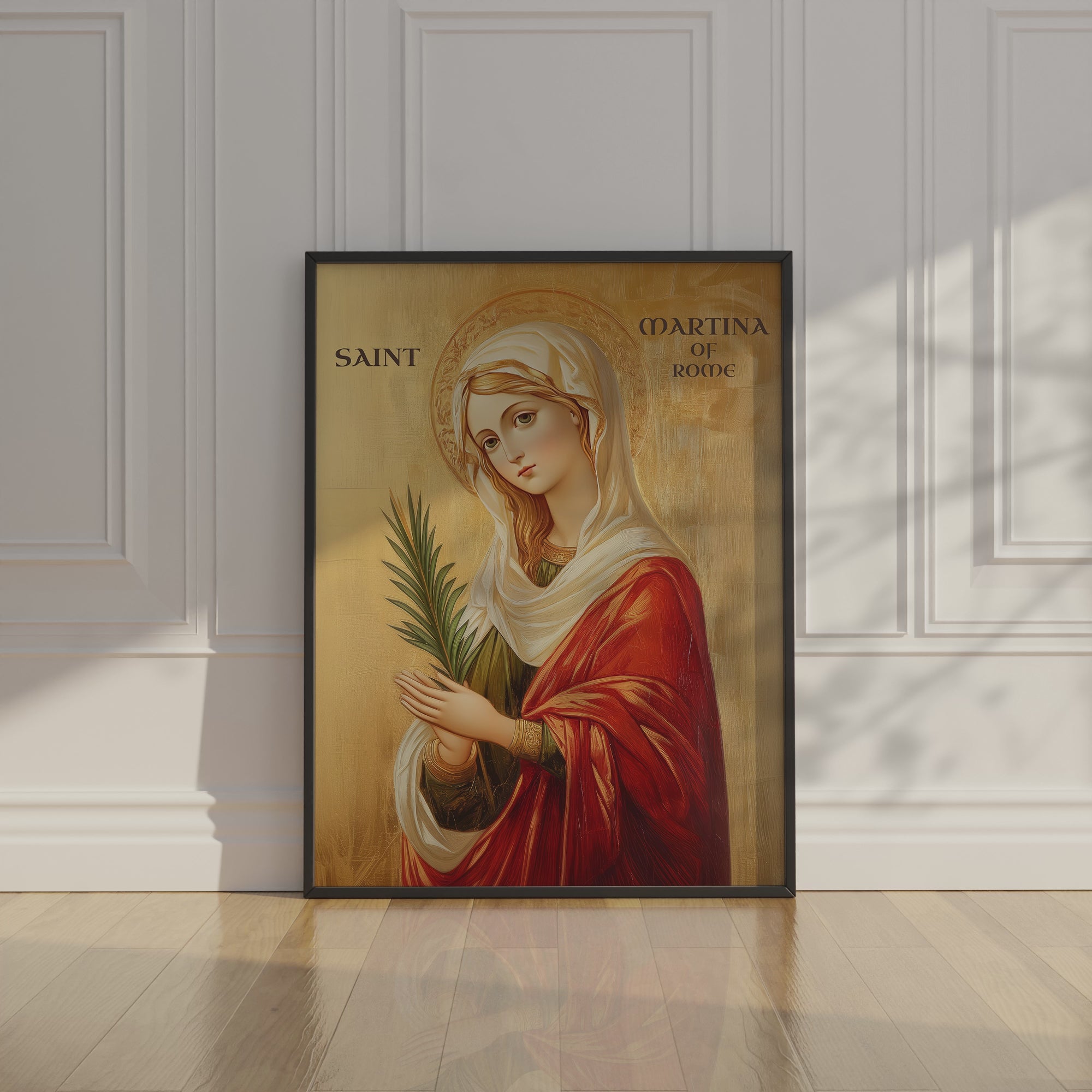 Saint Martina of Rome Icon Print, Nursing Mothers Gift, Prayer Art for New Moms, Holygraceart