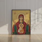 Our Lady of the Sign Orthodox Icon Wall Art, Family Blessing Gift, Holygraceart