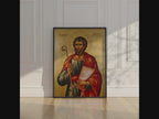 Saint James the Greater Icon Wall Art, Baptism & Pilgrim Gift, Camino Saint Orthodox Decor
