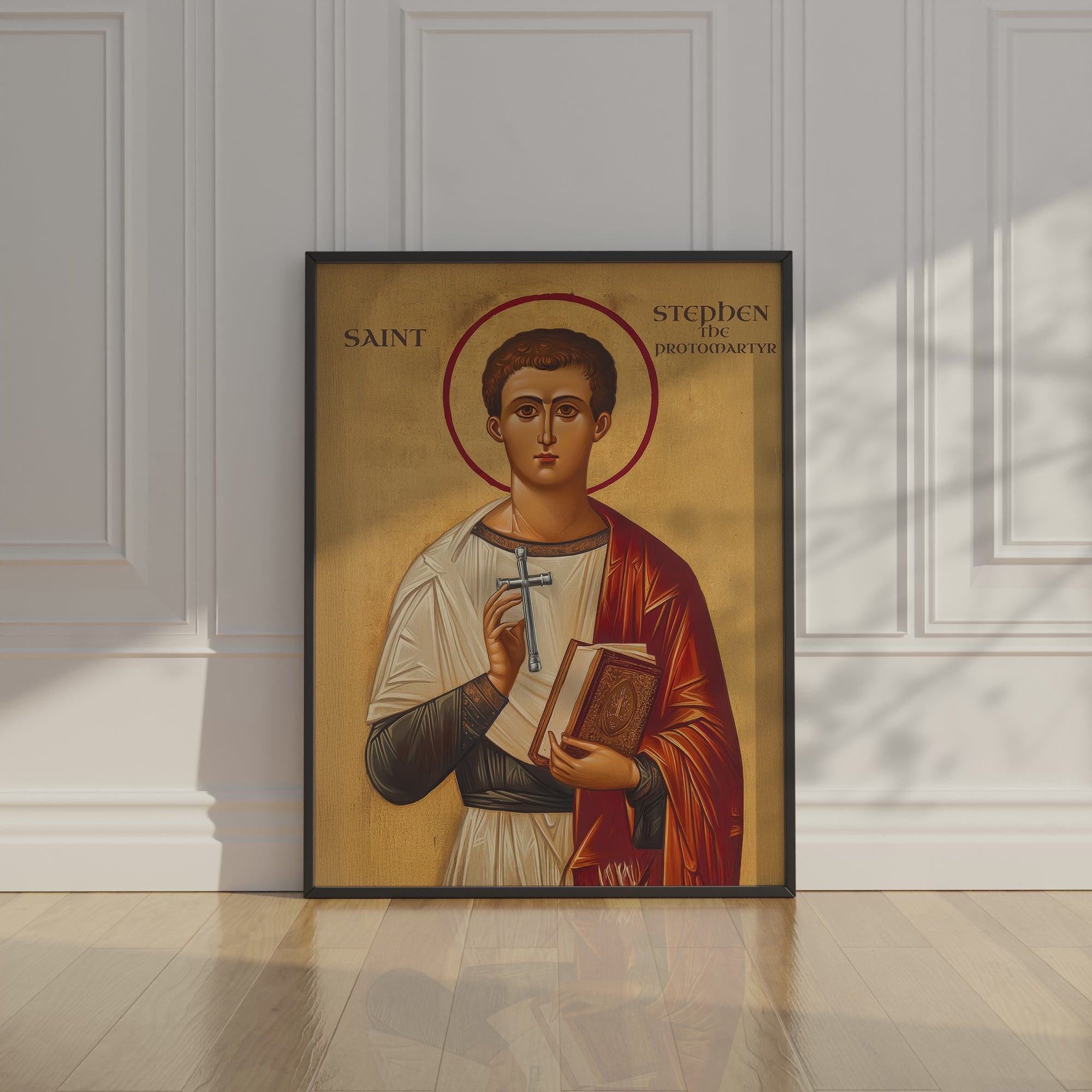 Saint Stephen the Protomartyr Icon Wall Art, Deacon Gift Orthodox Print, Holygraceart
