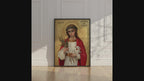 Saint Agnes of Rome Icon Print, Virgin Martyr Gift Byzantine Wall Art, Holygraceart