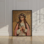 Saint Philomena Icon Wall Art, Purity and Hope Gift for Christian Women, Holygraceart