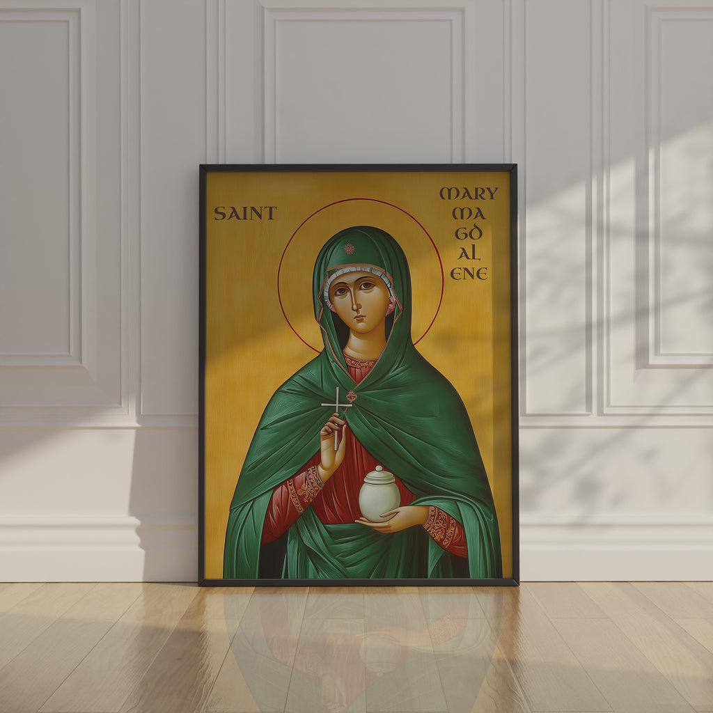Saint Mary Magdalene Icon Wall Art, Devotion and Redemption Gift Orthodox Decor, Holygraceart