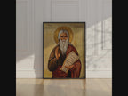 Prophet Elijah Icon Print, Biblical Prophet Gift Byzantine Wall Art, Holygraceart
