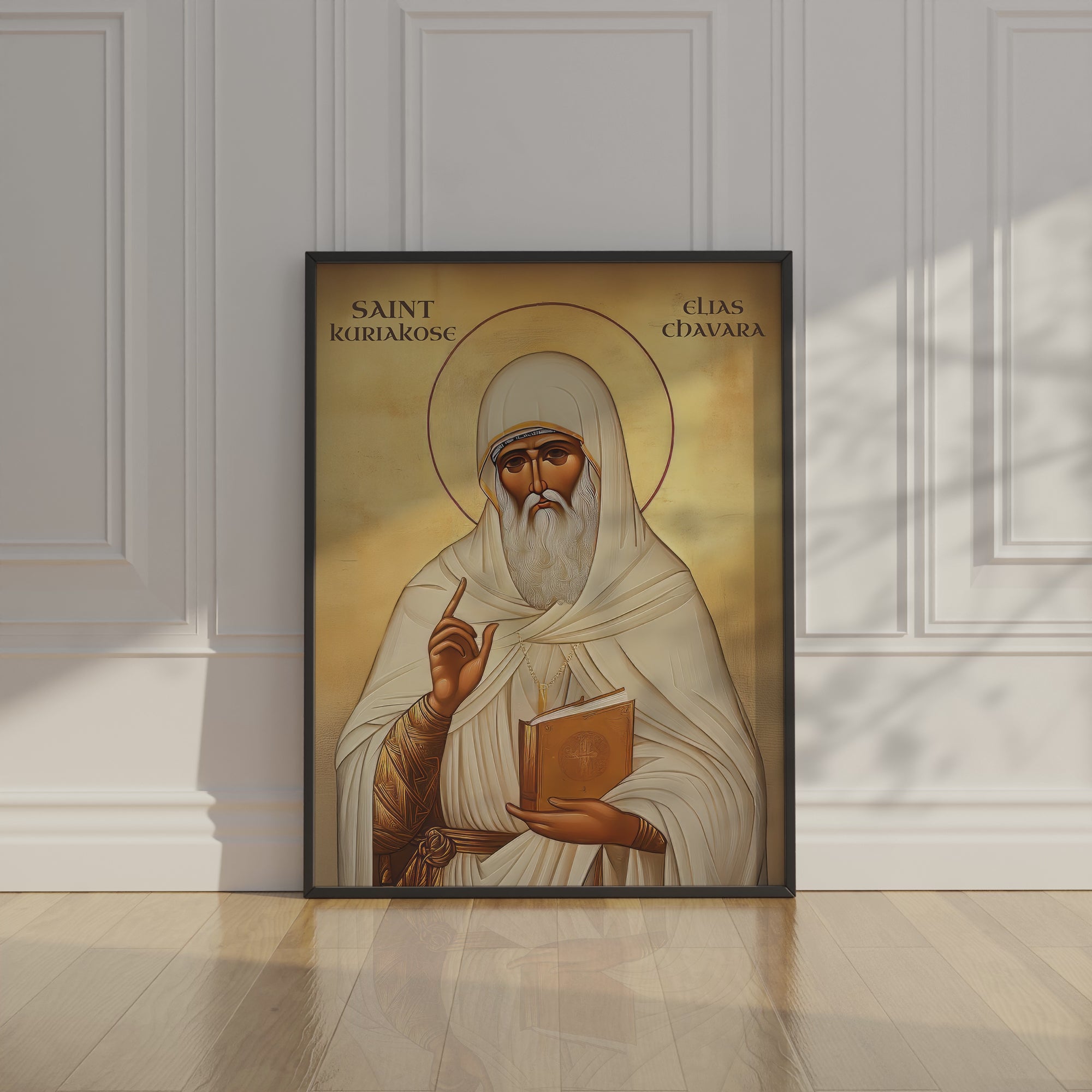 Saint Kuriakose Elias Chavara Icon Print, Spiritual Father Gift Orthodox Wall Art, Holygraceart