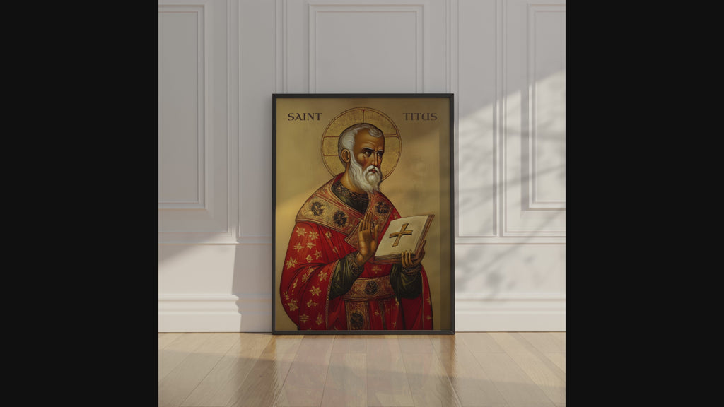 Saint Titus Icon Wall Art, Pastoral Leadership Gift Orthodox Print, Holygraceart