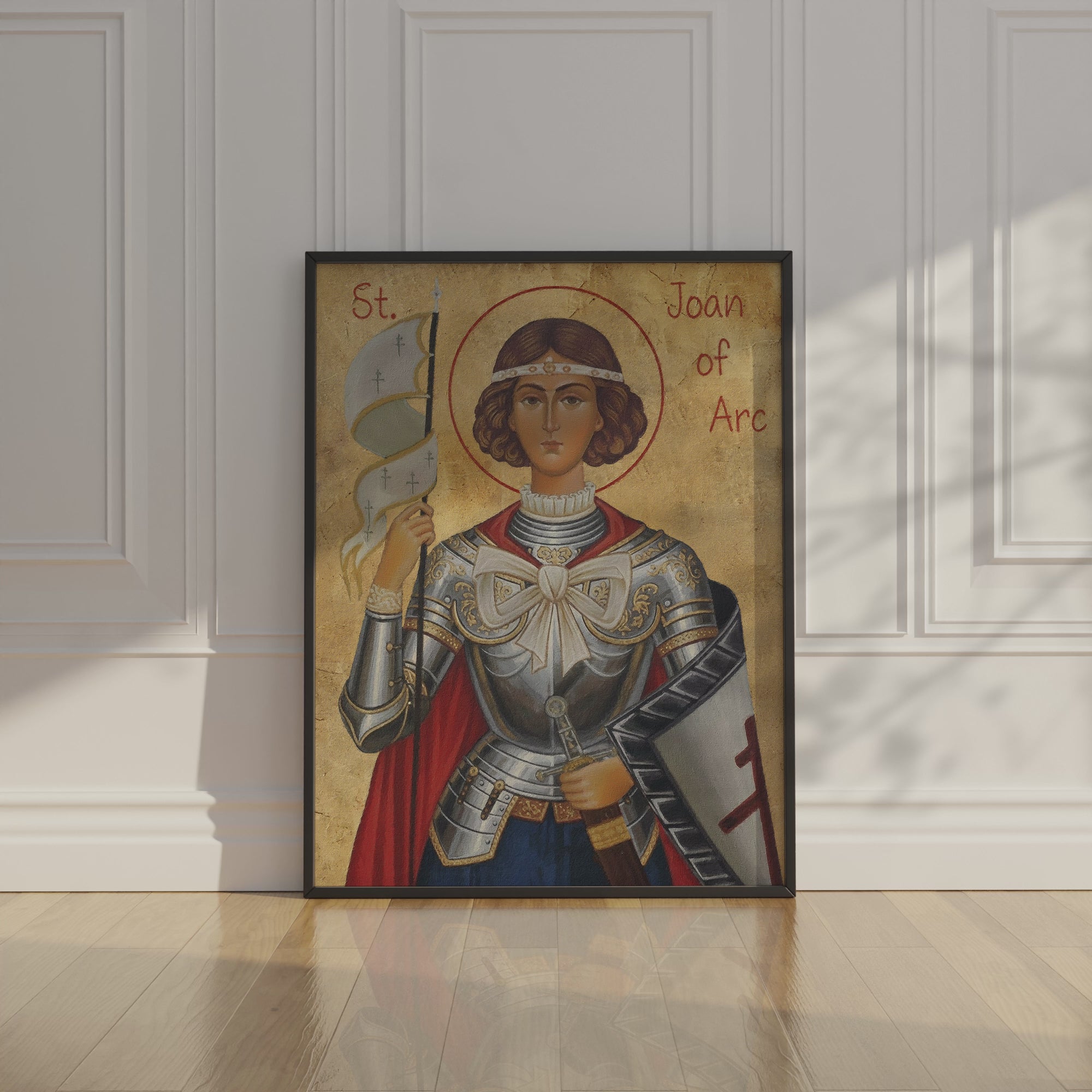 Saint Joan of Arc Icon Print, Patron Saint Warrior, Confirmation gift, Holygraceart