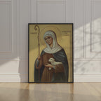 Saint Colette of Corbie Icon Print, Expecting Mother Gift, Sacred Home Decor, Holygraceart