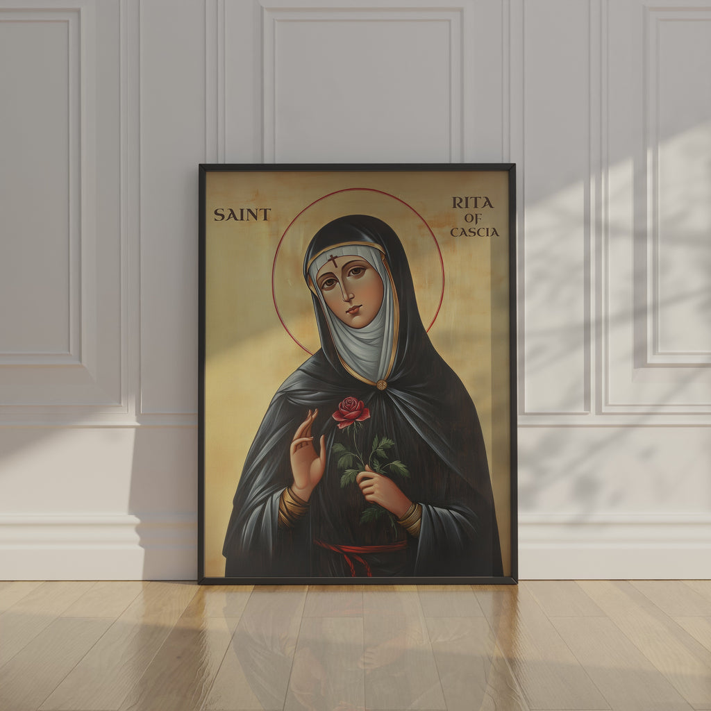Saint Rita of Cascia Icon, Hope and Healing Gift, Patron Saint of Impossible Causes