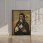 Saint Hildegard of Bingen Icon Print, Spiritual Wisdom Gift, Byzantine Wall Art, Holygraceart