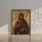 Saint Drogo Icon Wall Art, Shepherd Gift Orthodox Decor, Holygraceart