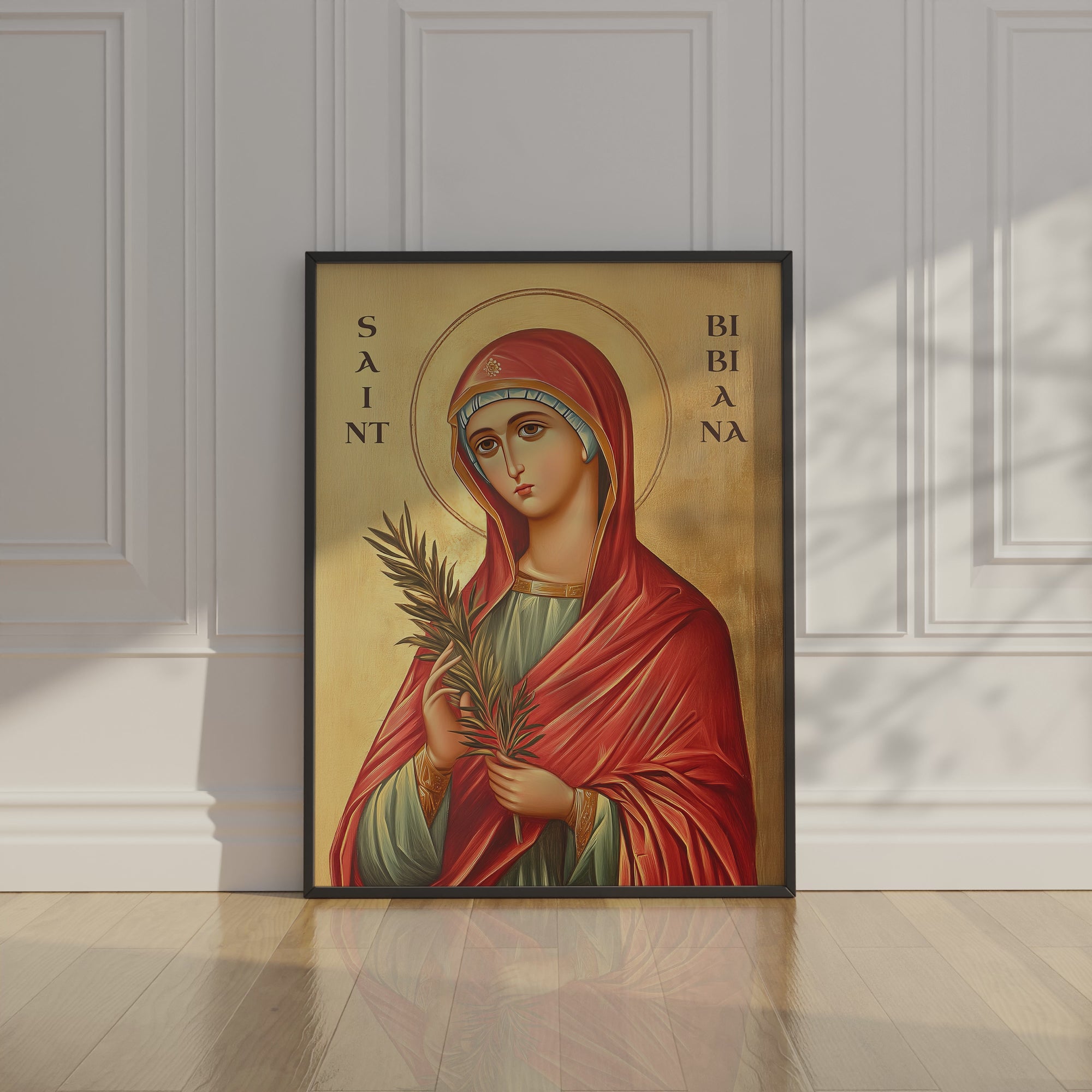 Saint Bibiana Icon Print, Healing Prayer Gift, Byzantine Home Decor, Holygraceart