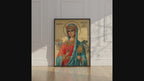 Saint Irene the Great Martyr Icon Wall Art, Courage and Martyrdom Gift Orthodox Decor