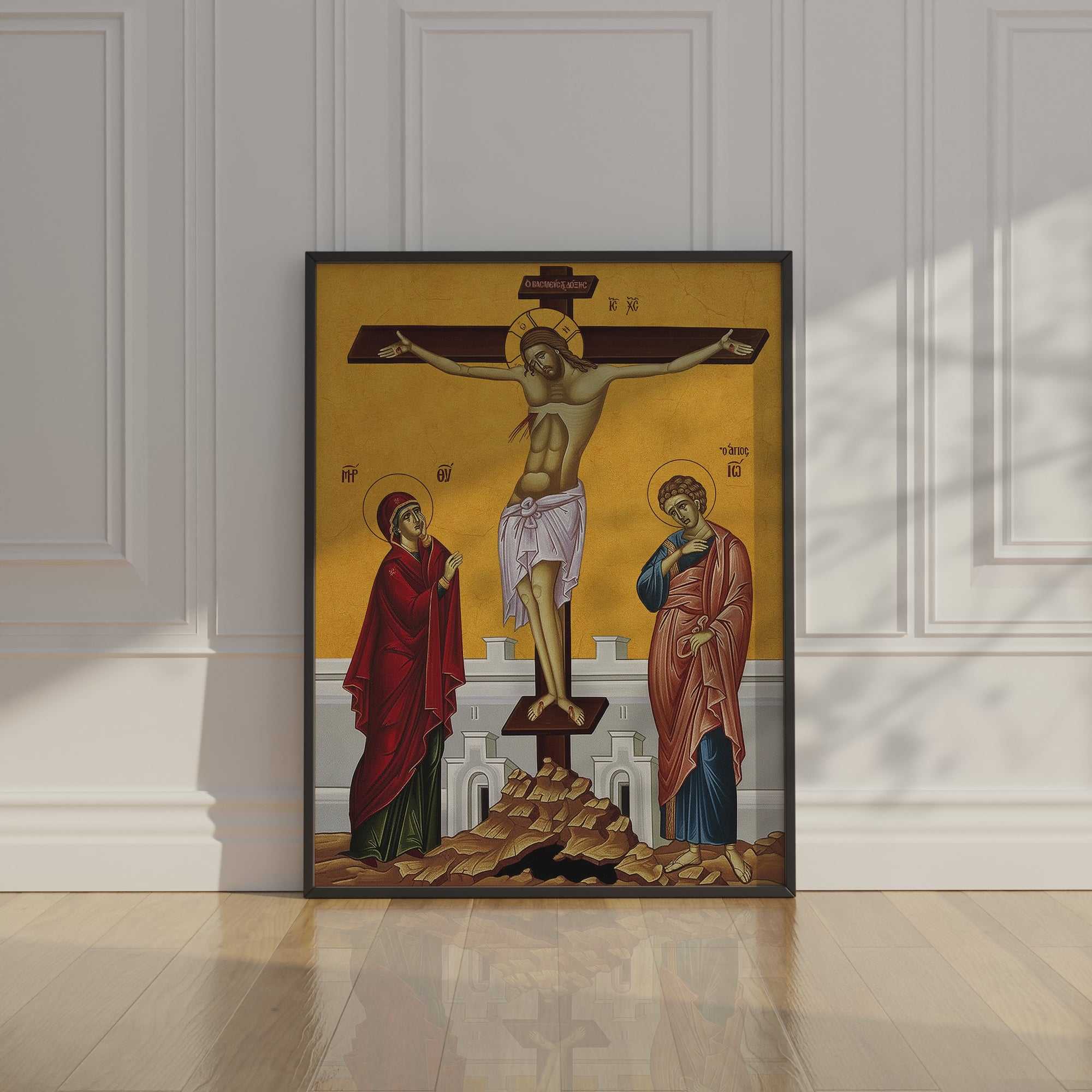 Crucifixion of Christ Orthodox Icon Print, Easter Gift, Holy Week Devotion Gift, Holygraceart