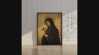 Saint Rafka Icon Wall Art, Suffering with Faith Gift Orthodox Decor, Holygraceart
