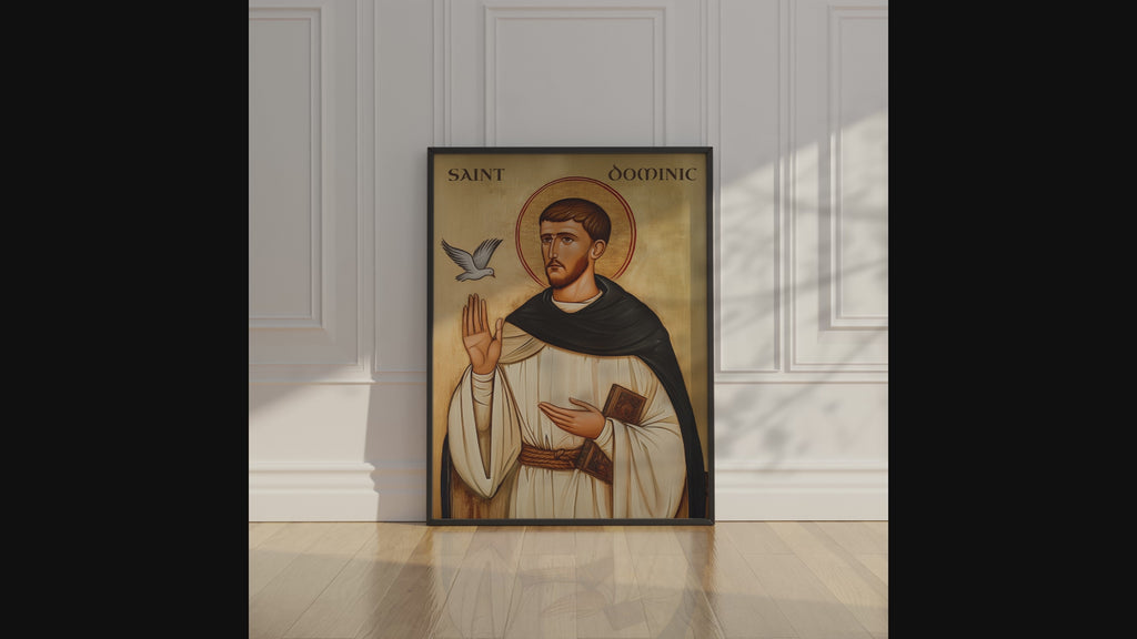 Saint Dominic Icon Print, Preacher Gift Orthodox Wall Art, Holygraceart