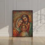 Holy Family Portrait Wall Art, Wedding and Housewarming Gift, Sacred Home Decor